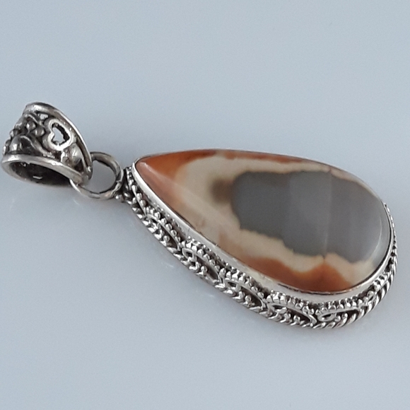 Imperial Jasper Sterling silver Pendant - Picture 7 of 8